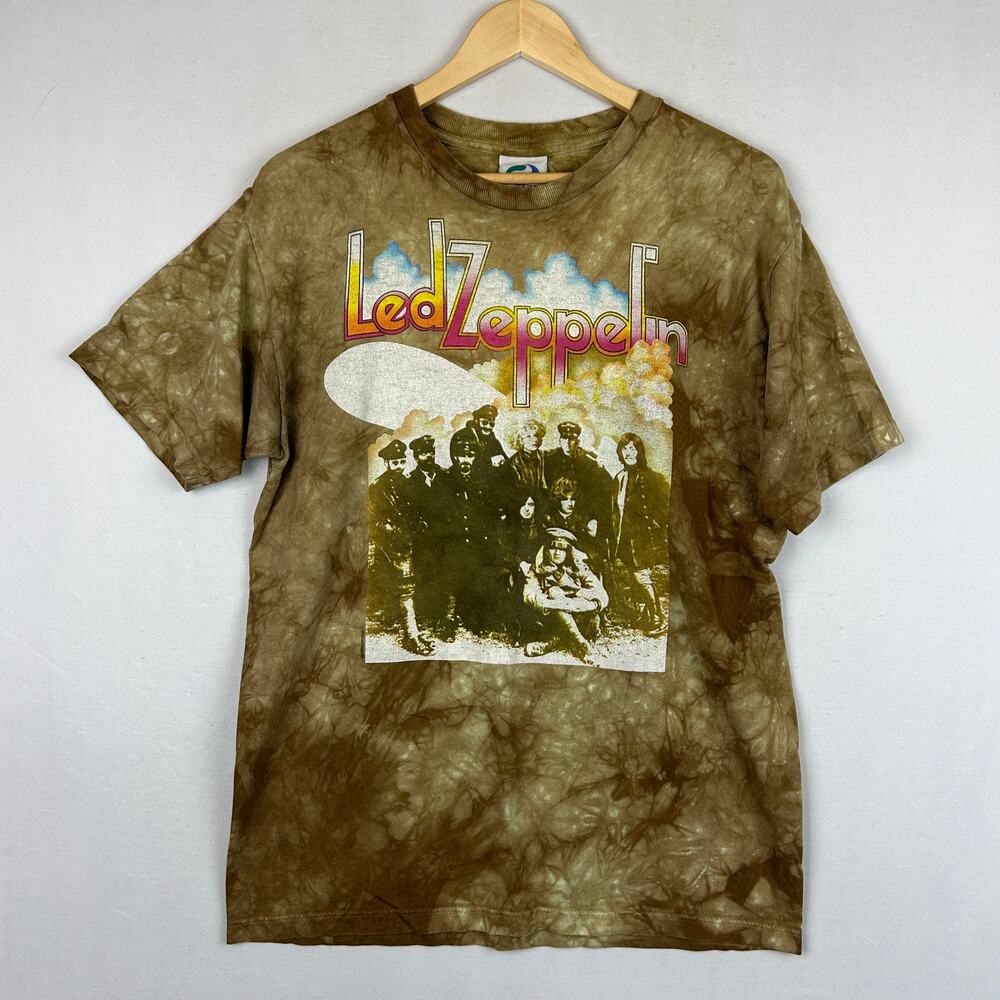 Led Zeppelin Liquid Blue Vintage Made in USA T-Shirt 90s Y2K Men's Size M